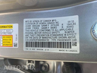 2025 Honda Civic Sedan Sport - miniatura 5