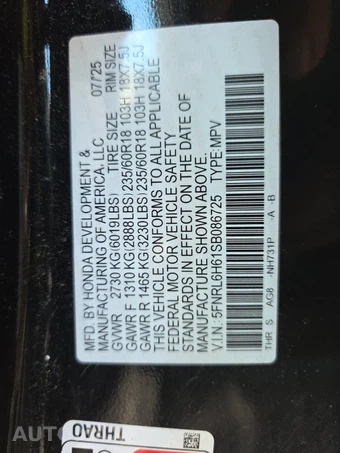 2025 Honda Odyssey EX-L 118.1" WB - miniatura 16
