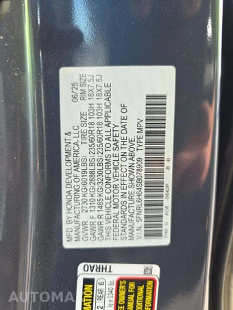 2025 Honda Odyssey EX-L 118.1" WB - miniatura 5