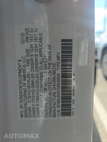 2025 Honda Odyssey EX-L 118.1" WB - miniatura 15