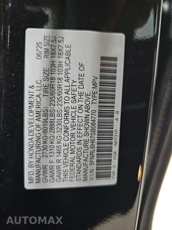 2025 Honda Odyssey EX-L 118.1" WB - miniatura 15
