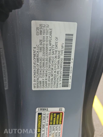 2025 Honda Odyssey Sport L 118.1" WB - miniatura 15