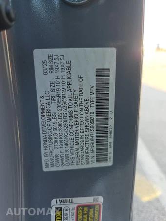 2025 Honda Odyssey Sport L 118.1" WB - miniatura 15