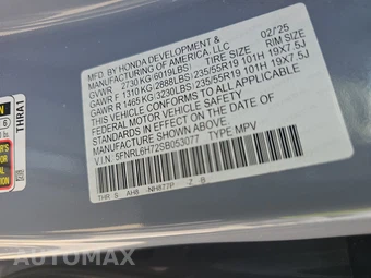2025 Honda Odyssey Sport L 118.1" WB - miniatura 15