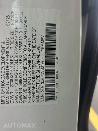 2025 Honda Odyssey Sport L 118.1" WB - miniatura 15