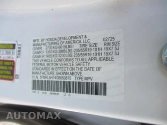 2025 Honda Odyssey Sport L 118.1" WB - miniatura 7