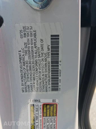 2025 Honda Odyssey Sport L 118.1" WB - miniatura 15