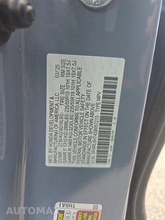 2025 Honda Odyssey Sport L 118.1" WB - miniatura 15