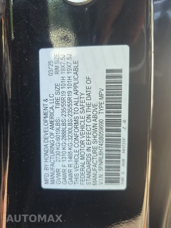 2025 Honda Odyssey Sport L 118.1" WB - miniatura 15