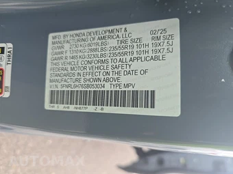 2025 Honda Odyssey Sport L 118.1" WB - miniatura 15