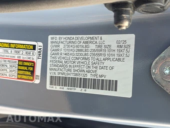 2025 Honda Odyssey Sport L 118.1" WB - miniatura 14