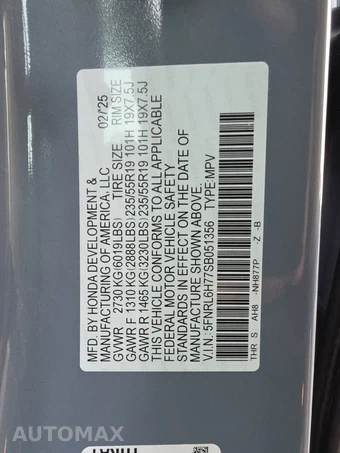 2025 Honda Odyssey Sport L 118.1" WB - miniatura 15