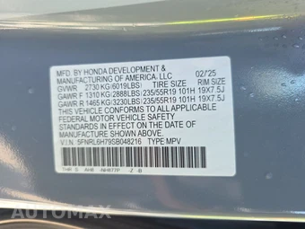 2025 Honda Odyssey Sport L 118.1" WB - miniatura 15