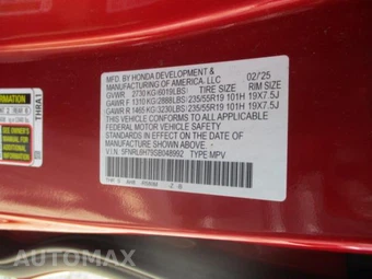 2025 Honda Odyssey Sport L 118.1" WB - miniatura 6