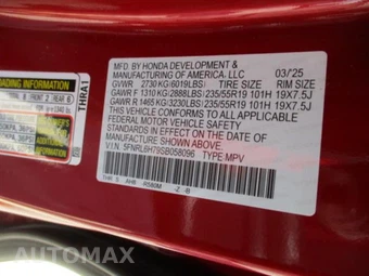 2025 Honda Odyssey Sport L 118.1" WB - miniatura 4