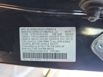 2025 Honda Odyssey Sport L 118.1" WB - miniatura 15