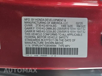 2025 Honda Odyssey Sport L 118.1" WB - miniatura 15