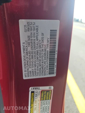 2025 Honda Odyssey Sport L 118.1" WB - miniatura 15