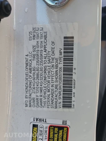 2025 Honda Odyssey Sport L 118.1" WB - miniatura 15
