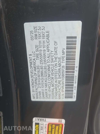 2025 Honda Odyssey Sport L 118.1" WB - miniatura 2