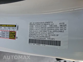 2025 Honda Odyssey Touring 118.1" WB - miniatura 15
