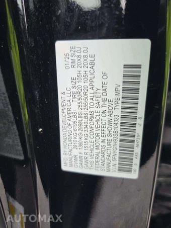 2025 Honda Pilot Black Edition - miniatura 5