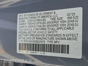 2025 Honda Pilot Sport - miniatura 15