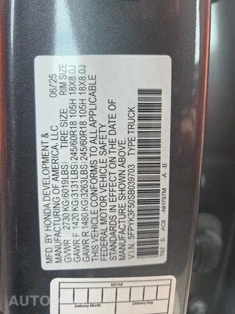 2025 Honda Ridgeline RTL Crew Cab Medium Bed - miniatura 14