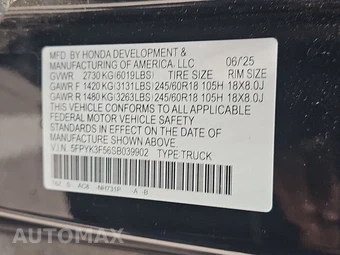2025 Honda Ridgeline RTL Crew Cab Medium Bed - miniatura 14