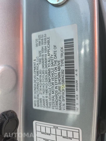 2025 Honda Ridgeline RTL Crew Cab Medium Bed - miniatura 14