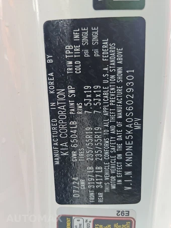2025 Kia Carnival Hybrid MPV SX 121.7" WB - miniatura 15