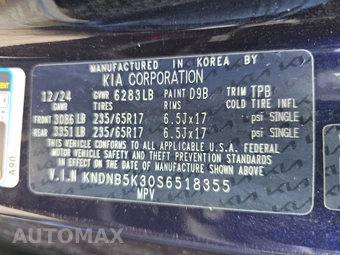 2025 Kia Carnival MPV LXS 121.7" WB - miniatura 14