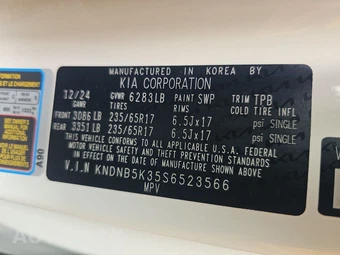2025 Kia Carnival MPV LXS 121.7" WB - miniatura 15