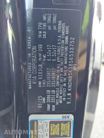 2025 Kia Carnival MPV LXS 121.7" WB - miniatura 15