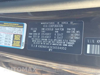 2025 Kia Carnival MPV LXS 121.7" WB - miniatura 15