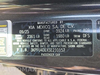 2025 Kia K4 EX - miniatura 5