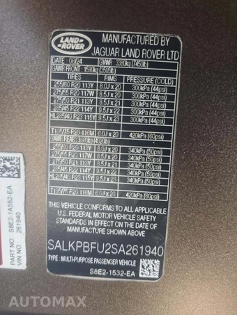 2025 Land Rover Range Rover SE LWB w/7-Passenger Seating – miniatura 5