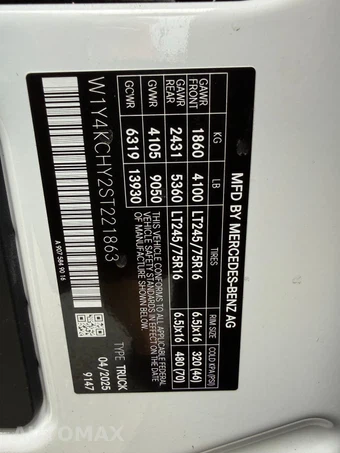 2025 Mercedes-Benz Sprinter 2500 Cargo Van High Roof 170.0" WB - miniatura 40