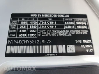 2025 Mercedes-Benz Sprinter 2500 Cargo Van High Roof 170.0" WB - miniatura 20