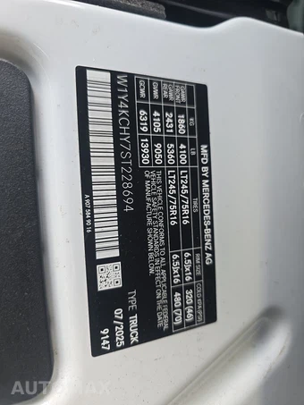 2025 Mercedes-Benz Sprinter 2500 Cargo Van High Roof 170.0" WB - miniatura 14