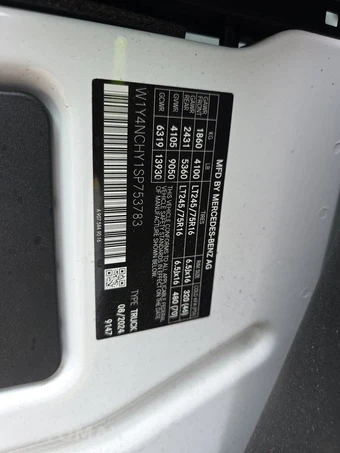 2025 Mercedes-Benz Sprinter 2500 Cargo Van High Roof 170.0" WB - miniatura 15