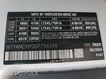 2025 Mercedes-Benz Sprinter 2500 Cargo Van High Roof 170.0" WB - miniatura 20