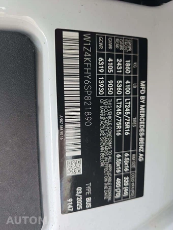 2025 Mercedes-Benz Sprinter 2500 Passenger Van 144.0" WB - miniatura 5