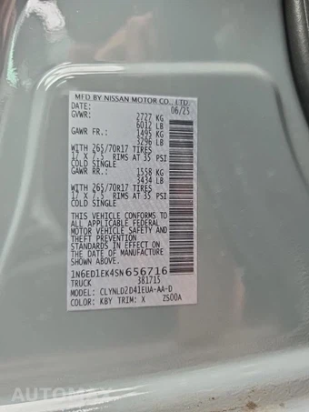2025 Nissan Frontier PRO-4X Crew Cab Medium Bed – miniatura 15