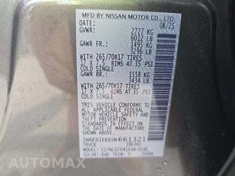 2025 Nissan Frontier PRO-4X Crew Cab Medium Bed - miniatura 2