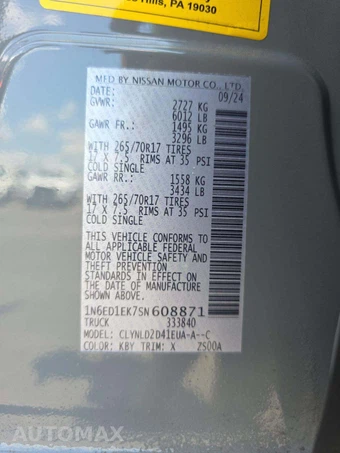 2025 Nissan Frontier PRO-4X Crew Cab Medium Bed – miniatura 2