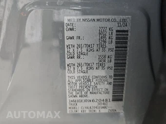 2025 Nissan Frontier PRO-X Crew Cab Medium Bed – miniatura 14