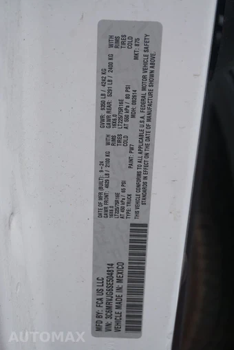 2025 Ram ProMaster 3500 Cargo Van Tradesman w/Passenger Seat High Roof 159.0" WB - miniatura 13