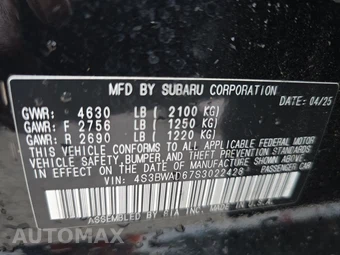 2025 Subaru Legacy Premium – miniatura 14
