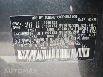2025 Subaru Outback Premium - miniatura 14